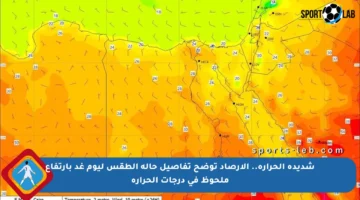 شديدة الحرارة.. الأرصاد توضح تفاصيل حالة الطقس ليوم غد بارتفاع ملحوظ في درجات الحرارة